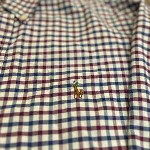 EUC Polo Ralph Lauren Mens Long Sleeve Collared Button Front‎ Shirt Size L
